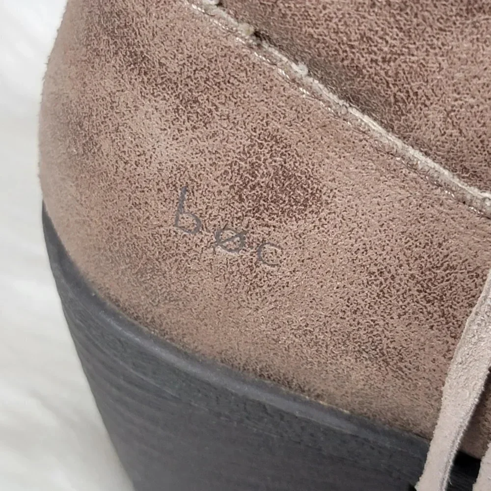 B.O.C Alicudi Womens Heeled Ankle Boot Boho Booties Tassel Casual Tan Neutral‎